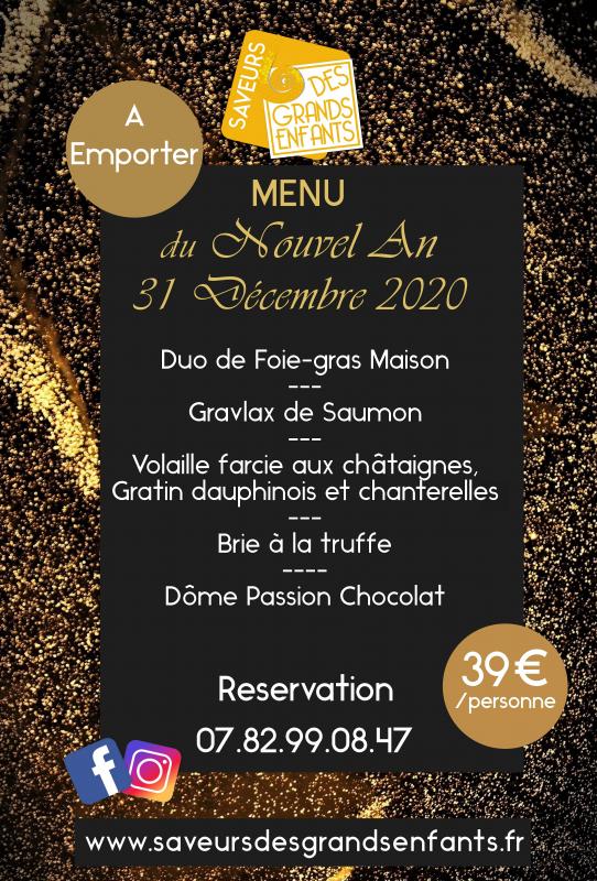 Menu de la SaintSylvestre à emporter à Cugnaux Saveurs des Grands